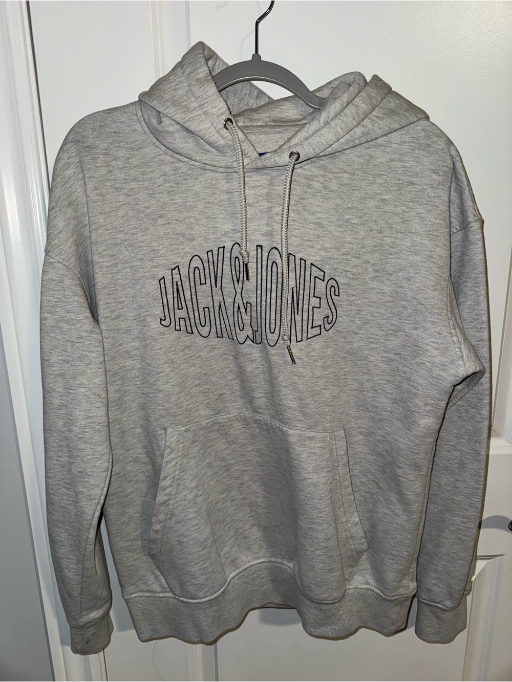Jack & Jones Light Gray Logo Crewneck Hoodie